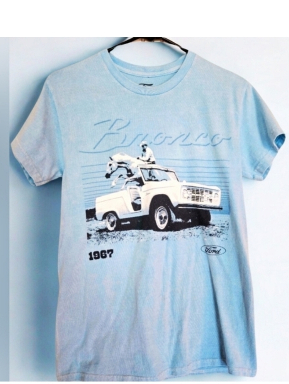 Ford Bronco Graphic Tee Light Blue Size Small Unisex - Picture 5 of 5
